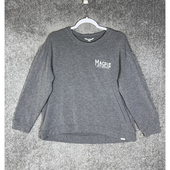 Orvis Magpie Cafe Coffeehouse Iowa Cozy Sweatshirt Top Womens‎ Size Large Gray - Picture 1 of 9